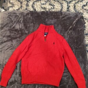 Polo by Ralph Lauren Men's Zip Up Red Sweater